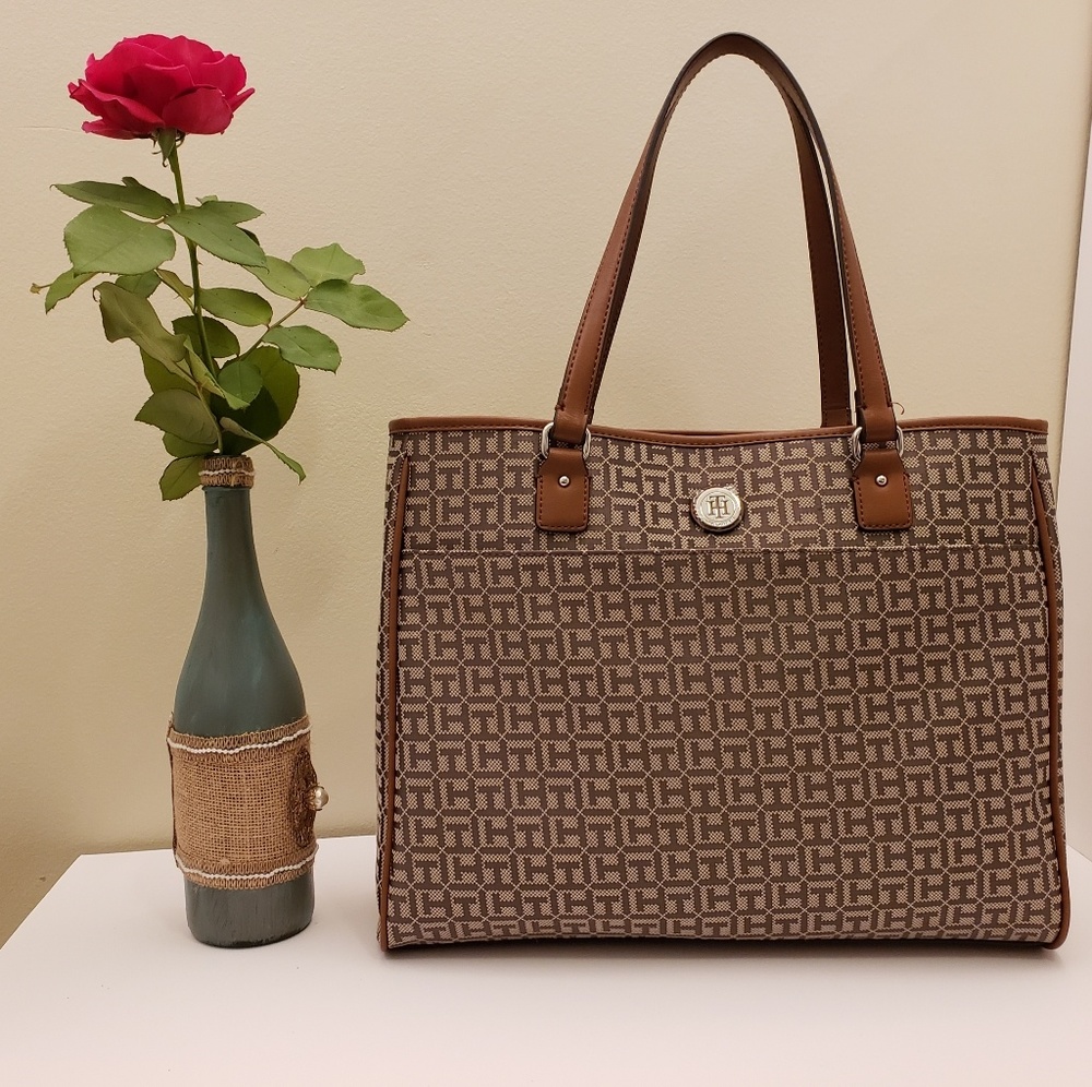 Tommy Hilfiger Tote Purse Brown/Tan
